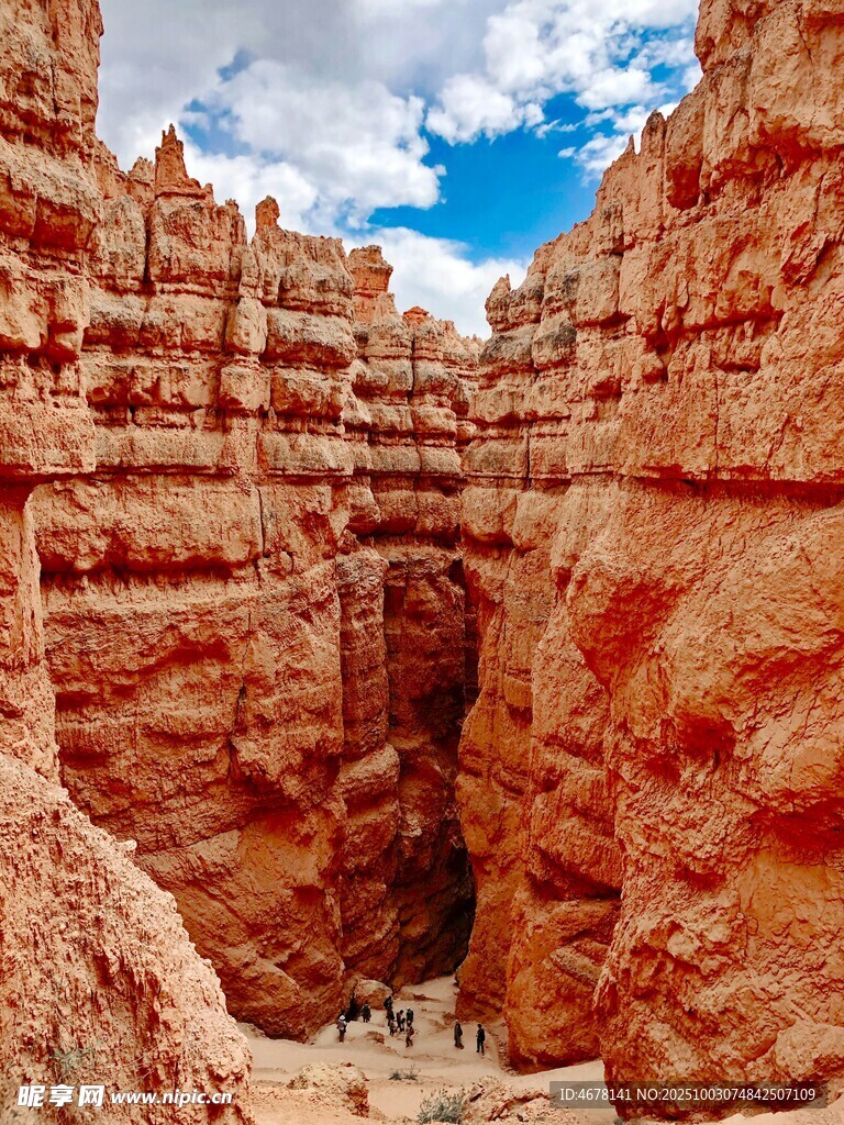 壮丽红石峡谷景观