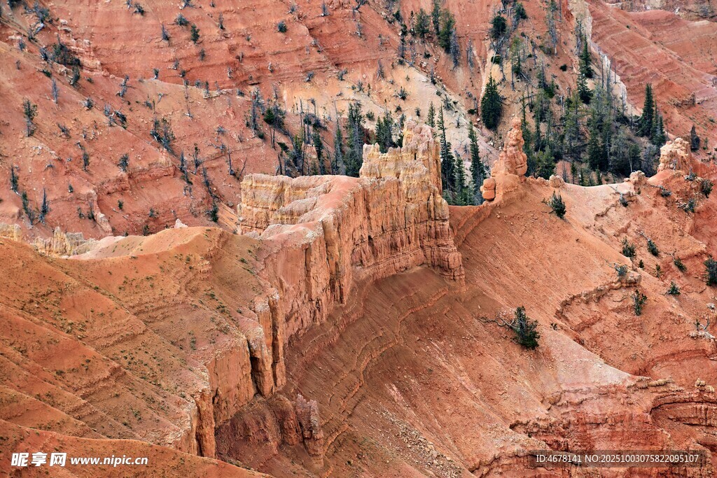 布莱斯峡谷壮丽红岩景观
