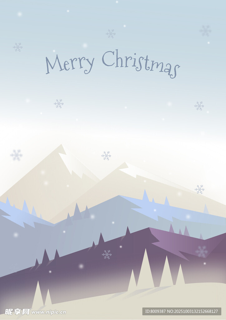 冬日圣诞雪景风光