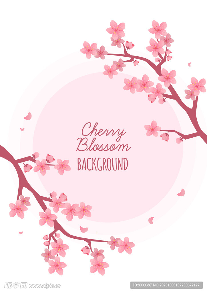 粉色樱花背景图