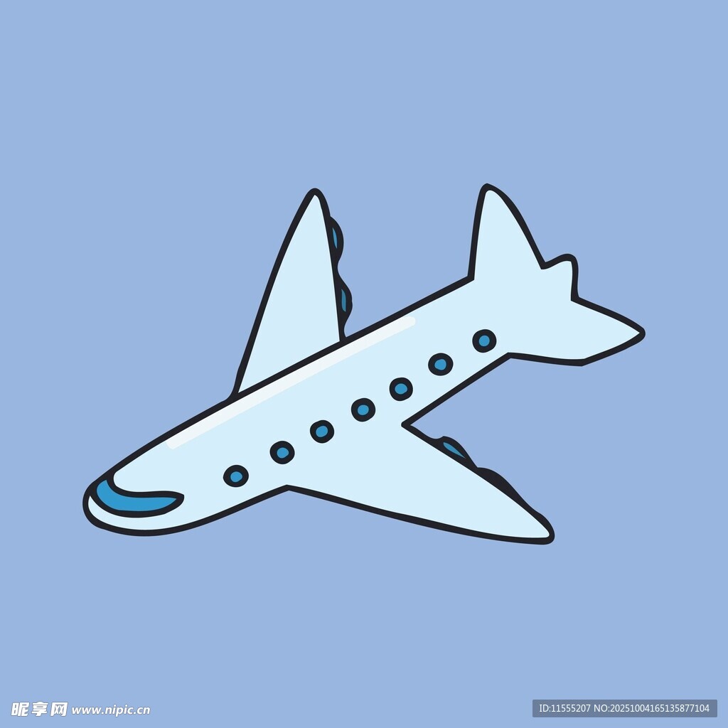 卡通风格的小型飞机图标