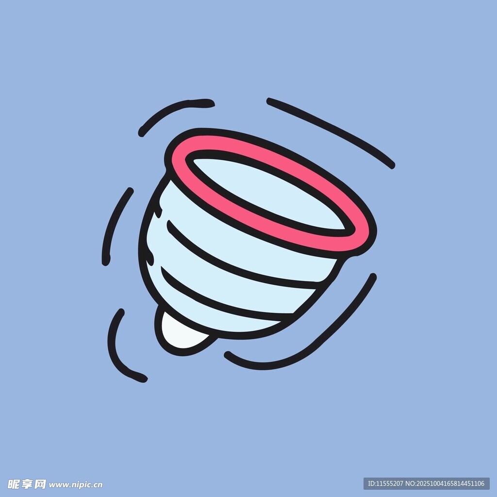 卡通风格的旋转漏斗