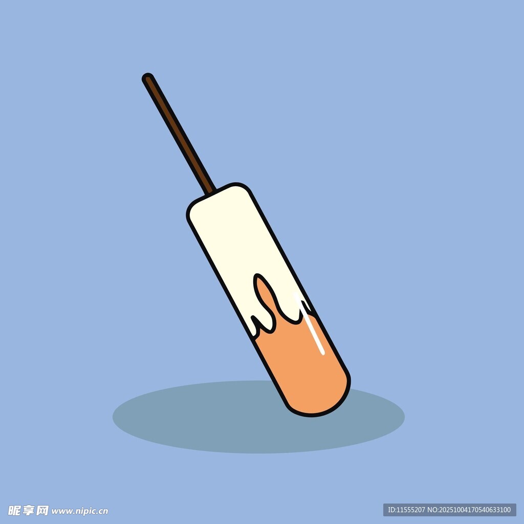 倾斜的双色冰棍