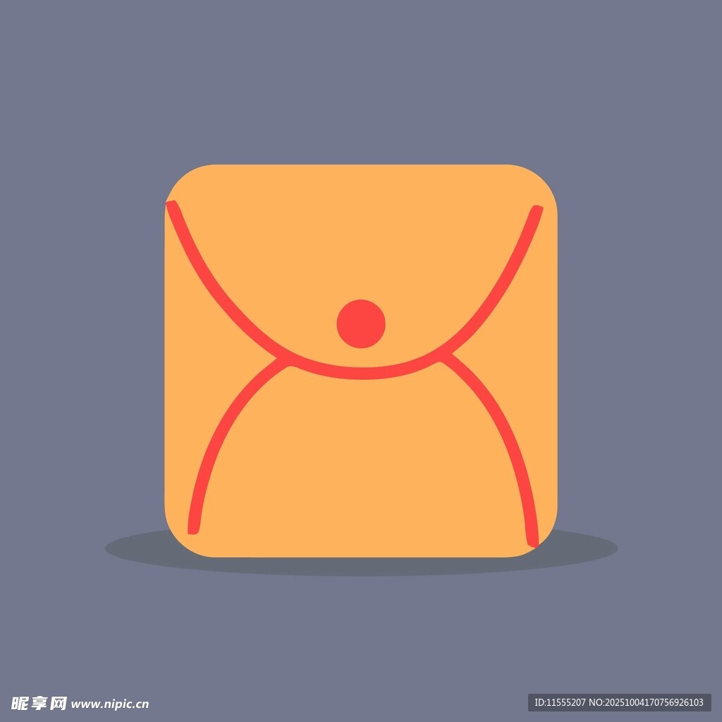橙色信封图标