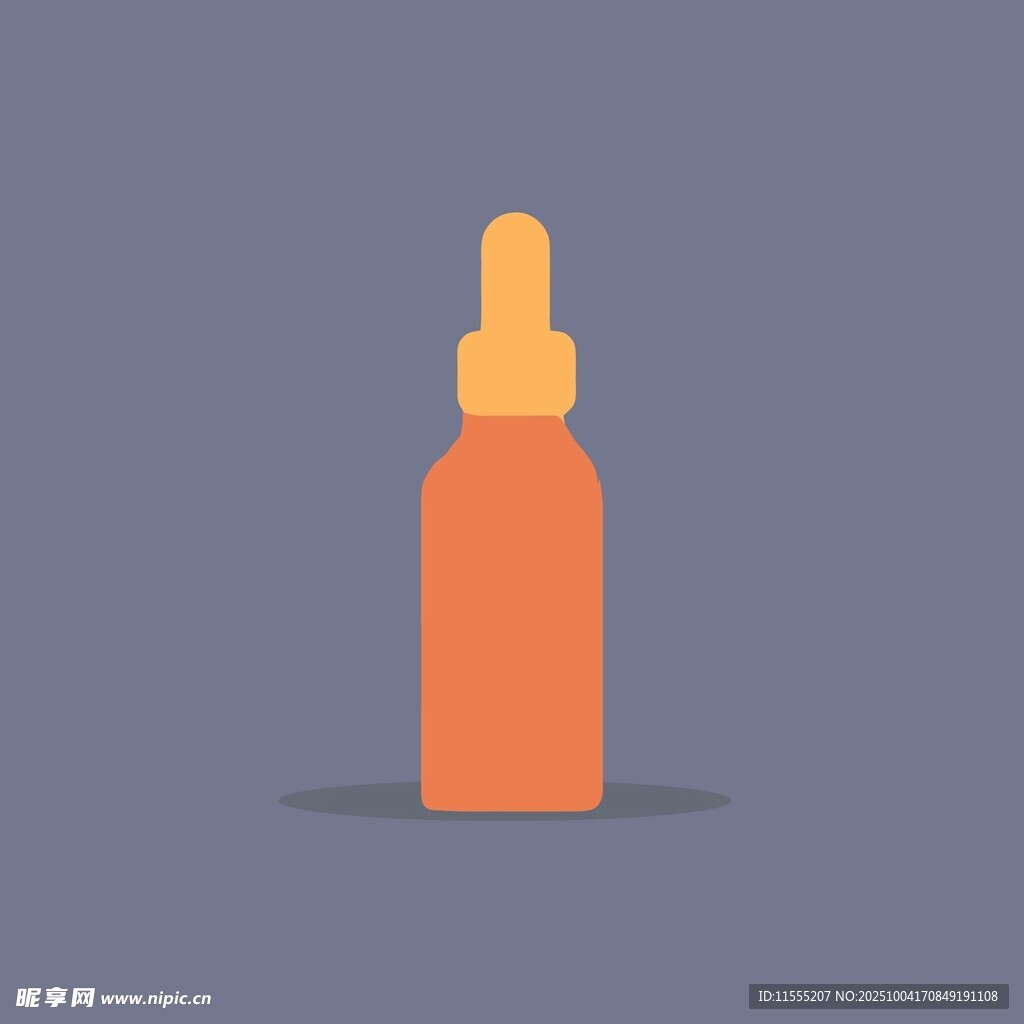 橙色滴管瓶设计素材