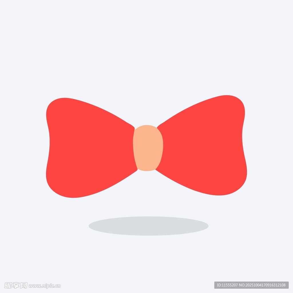 红色蝴蝶结领结图标