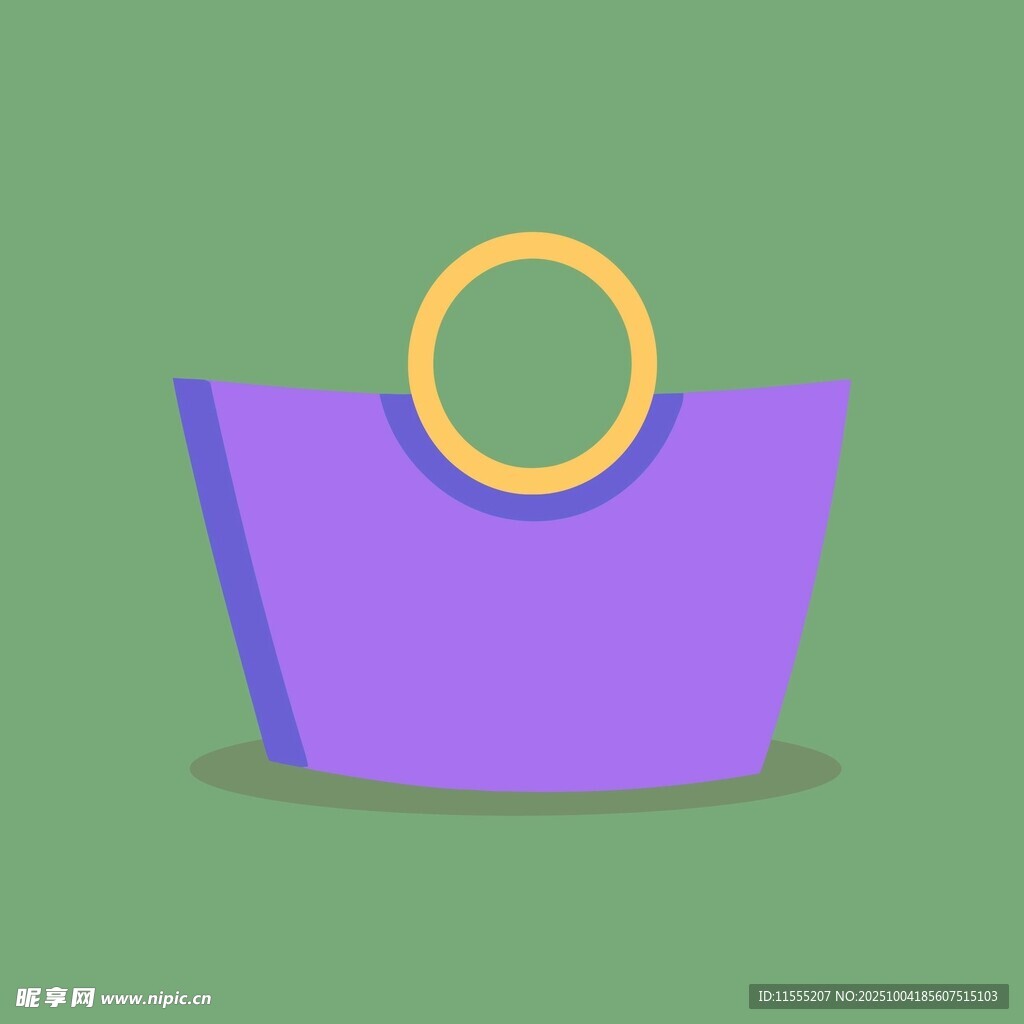 简约蓝色手提包设计图