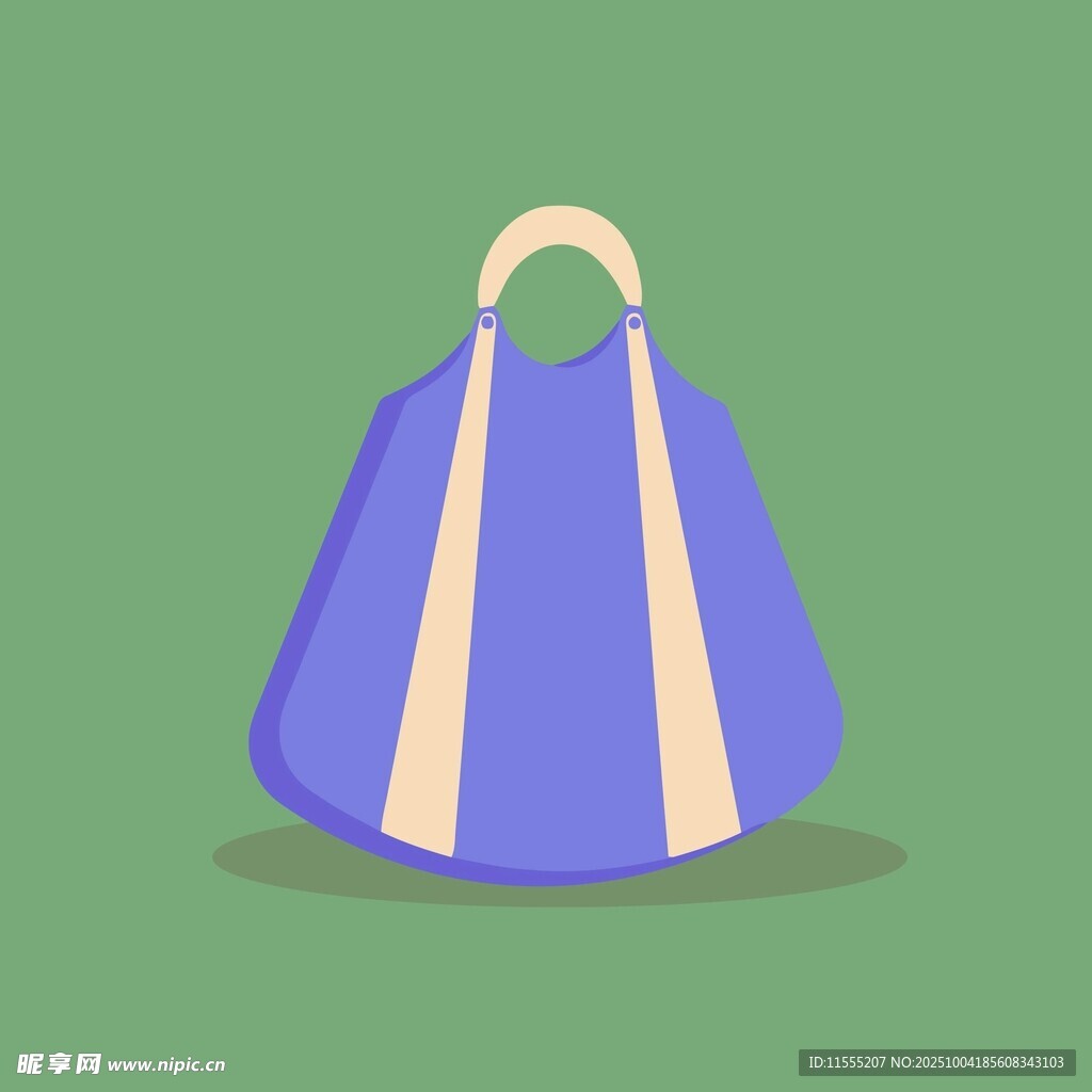 简约蓝色手提包设计图