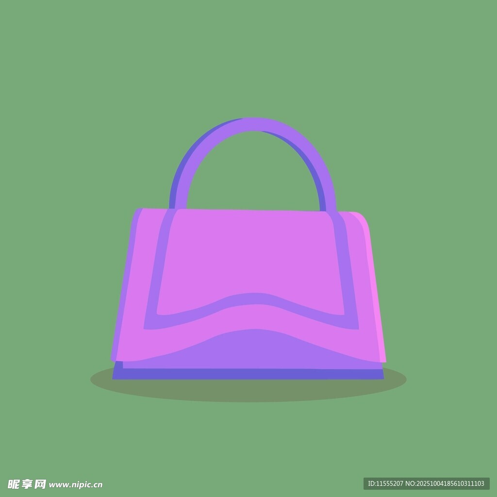 简约蓝色手提包设计图