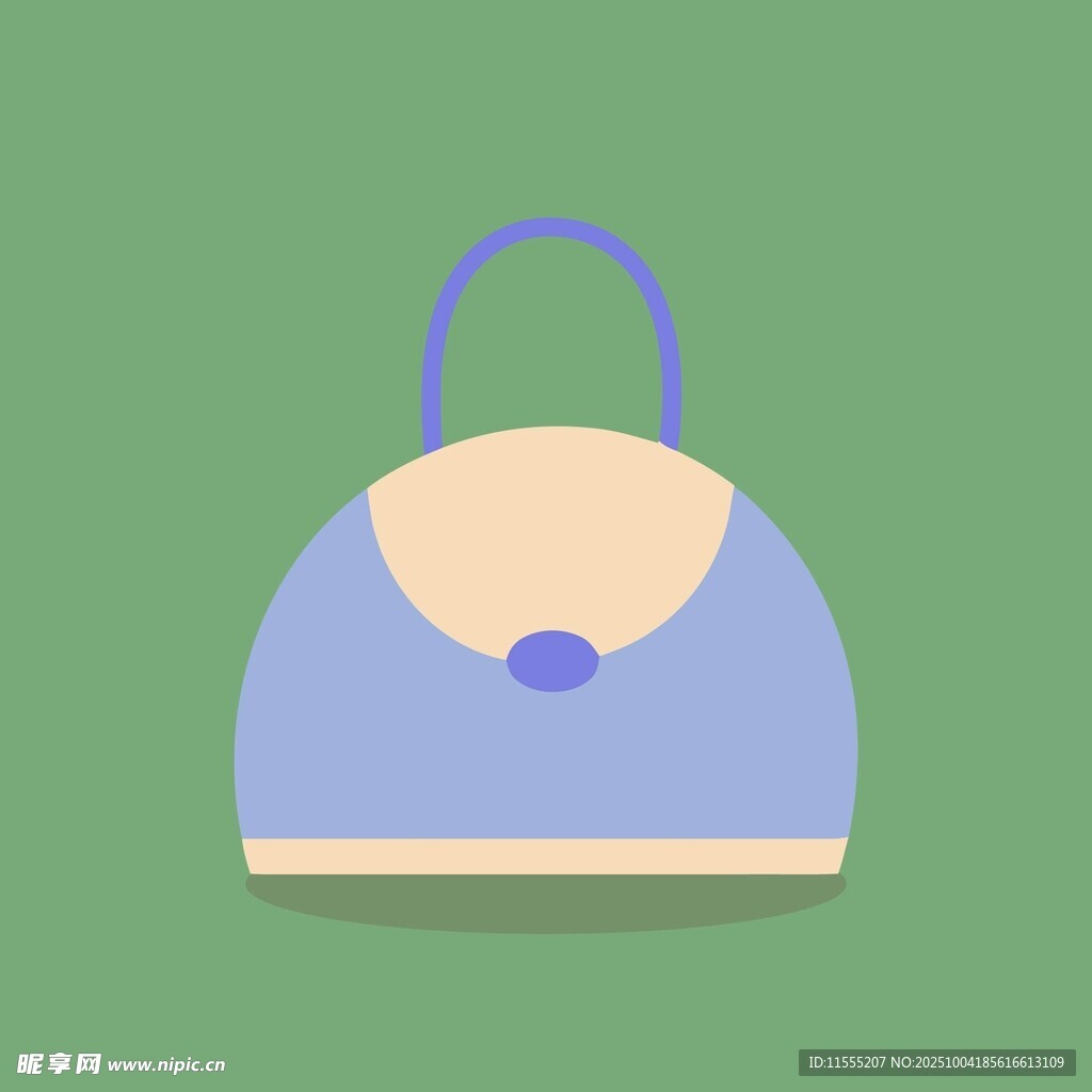 简约蓝色手提包设计图