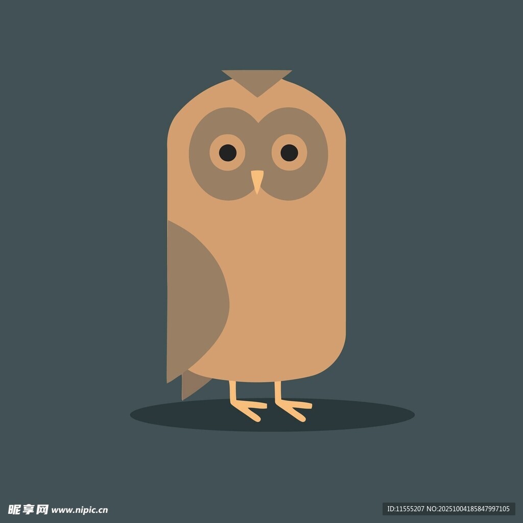 可爱卡通猫头鹰形象