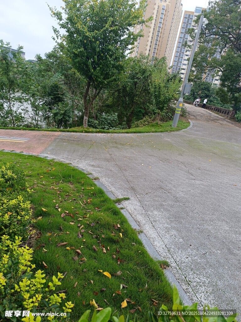 小区内的优美道路景观
