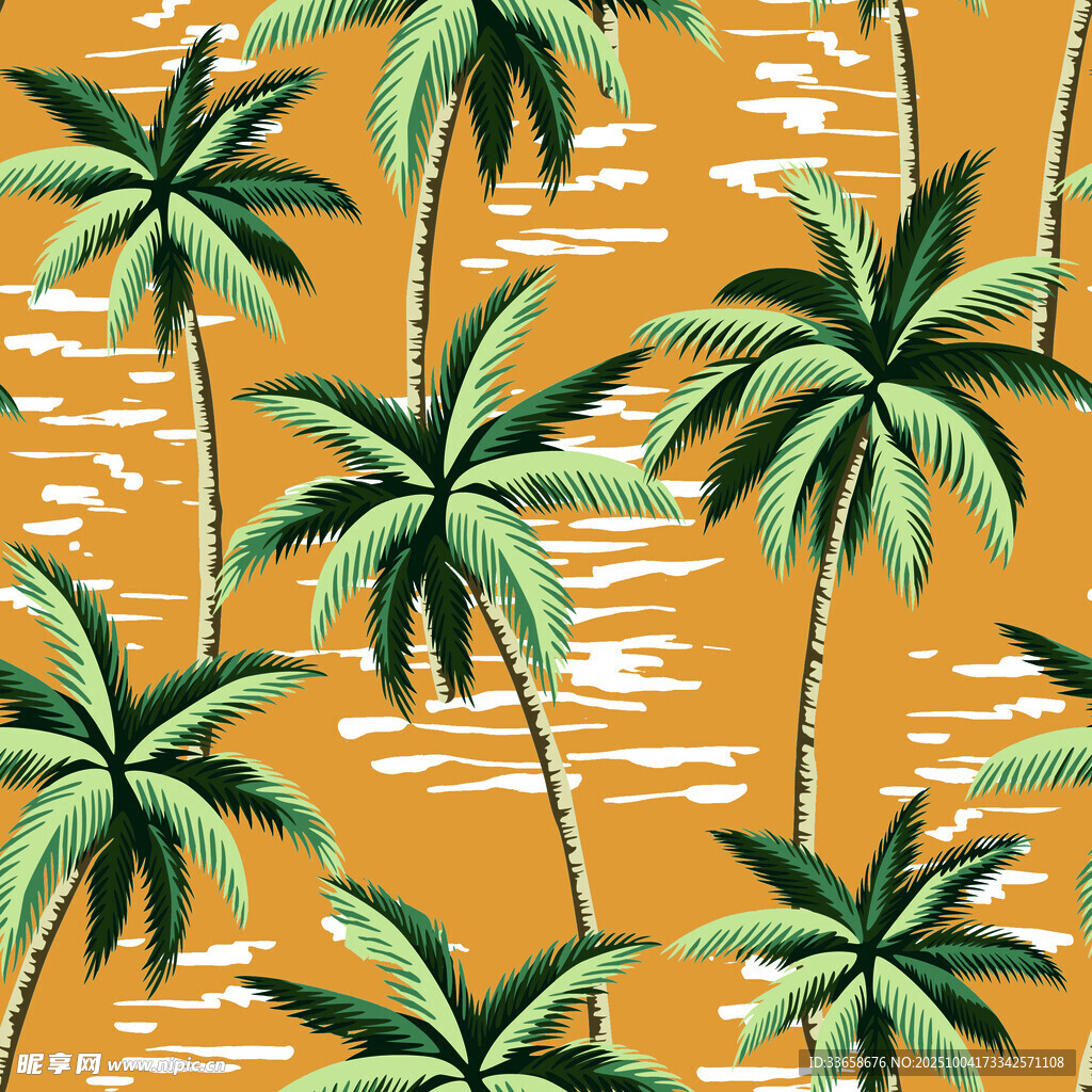 热带棕榈树图案背景