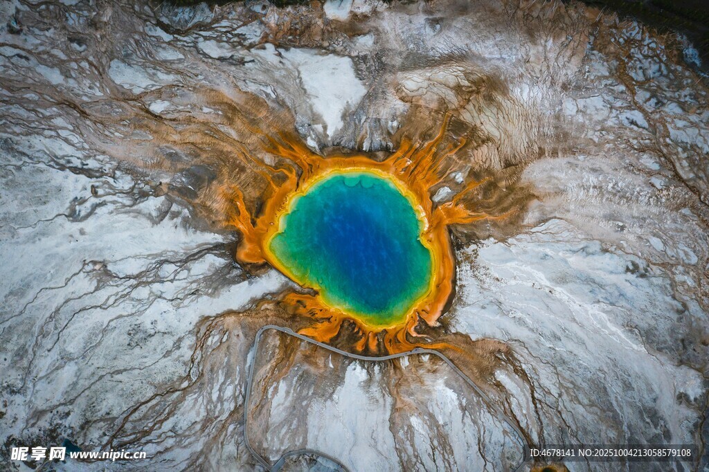 绚丽多彩的地热喷泉景观