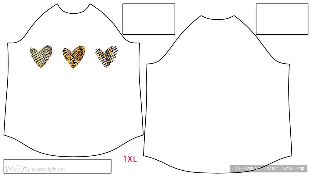 心形图案上衣设计稿