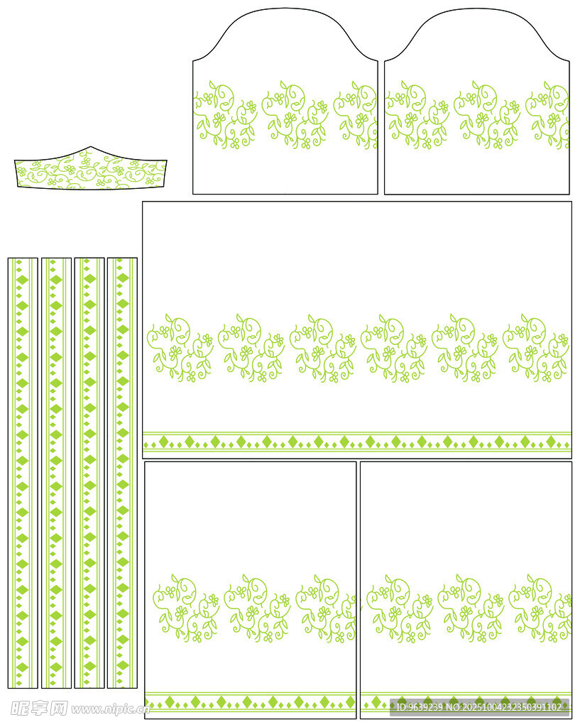 简约镂空花纹橱柜设计图