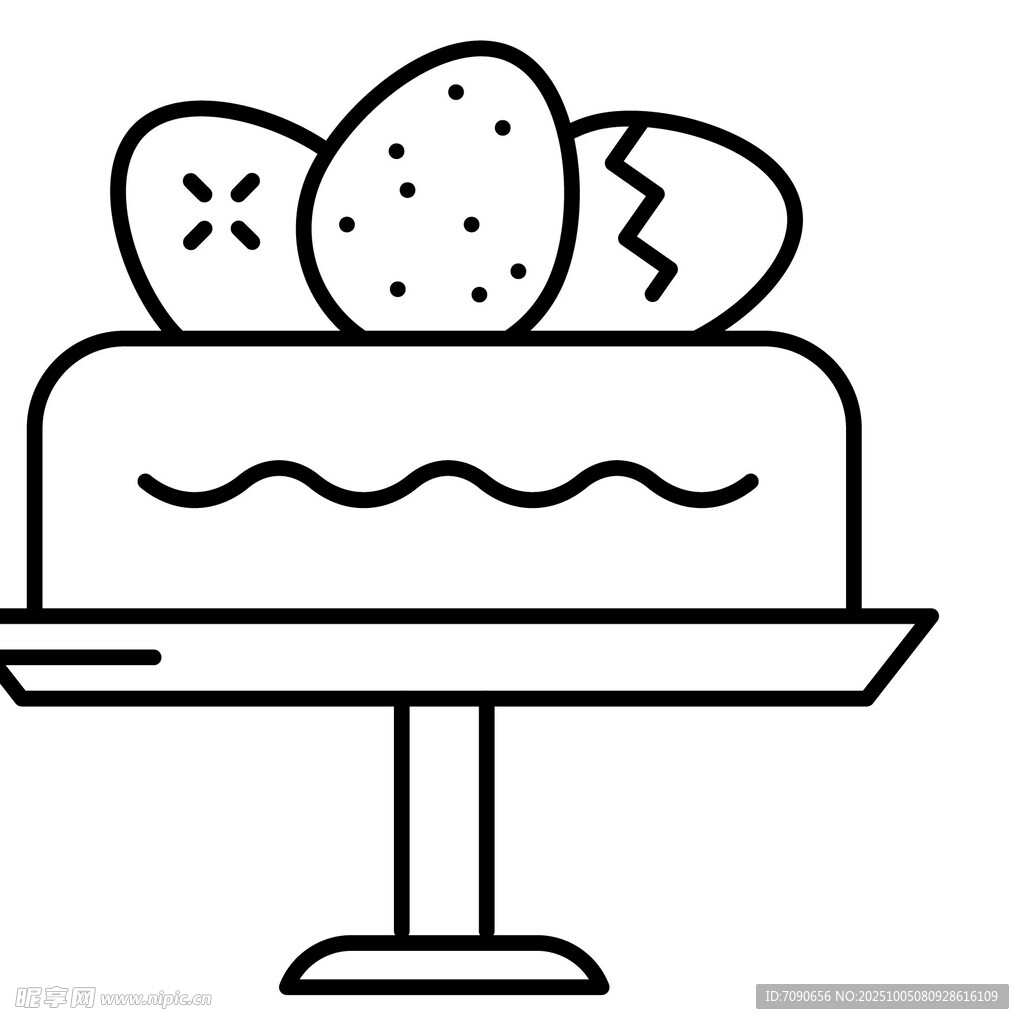 简约风蛋糕插画