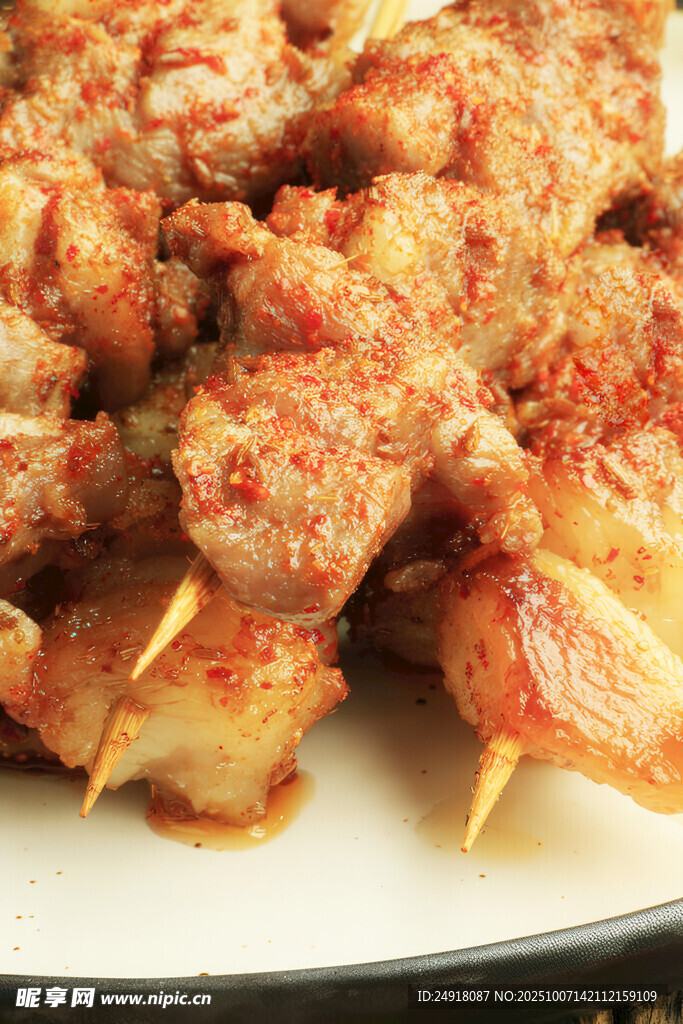 烤羊肉串 烧烤图案 