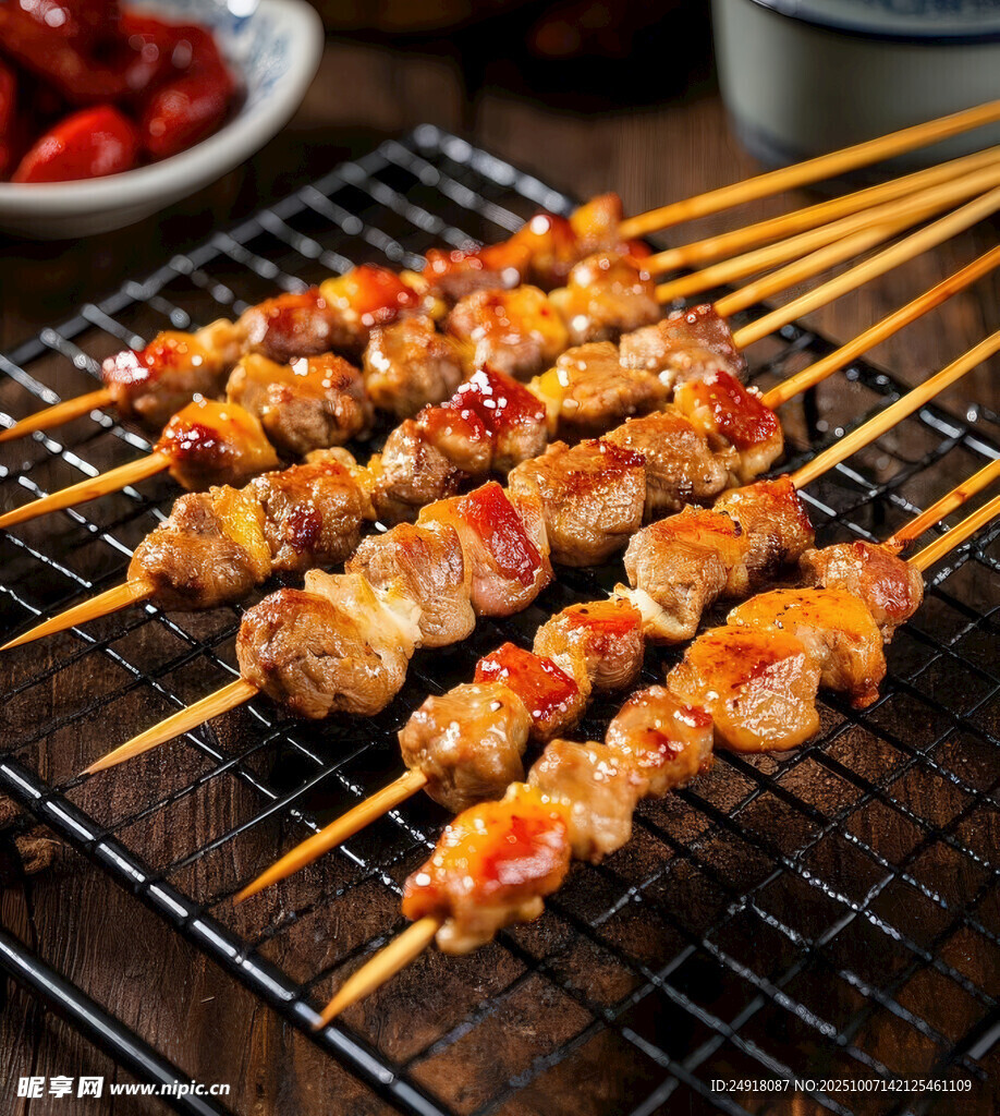 烤羊肉串 烧烤图案