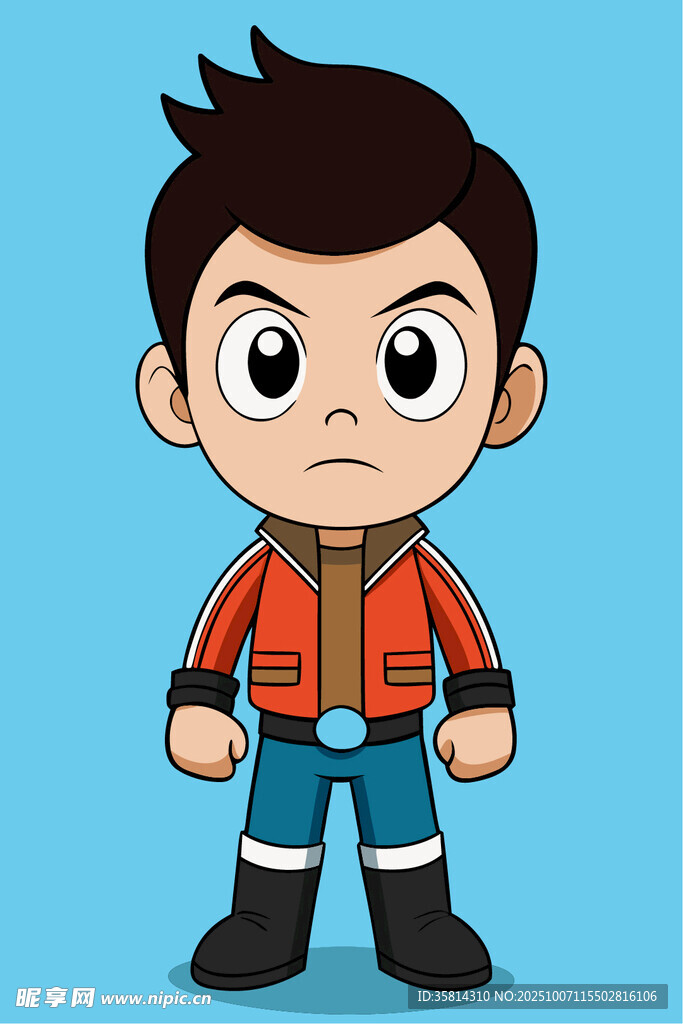 帅气卡通男孩造型