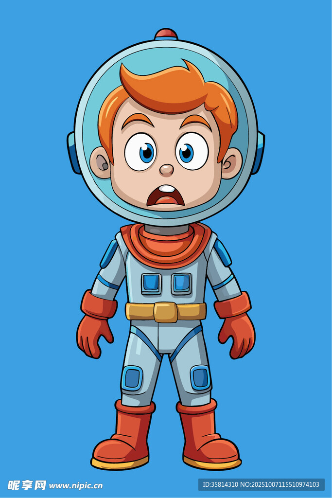 可爱卡通小宇航员形象