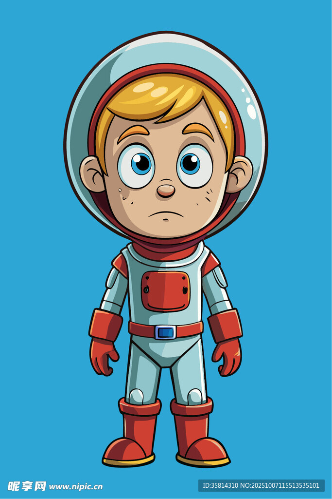 可爱卡通小宇航员形象