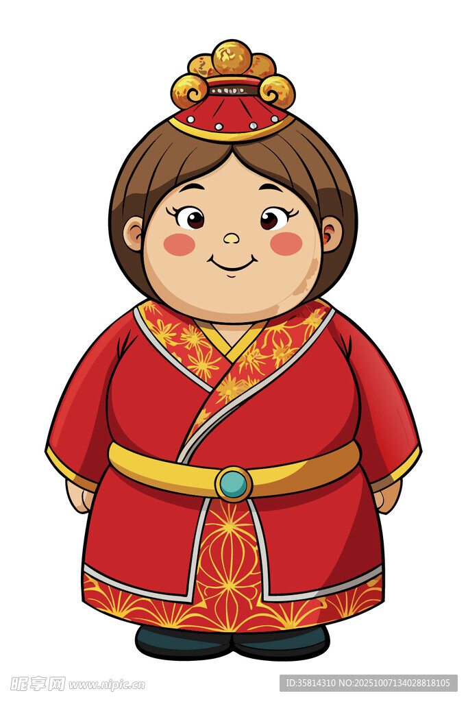 蒙古族孩童传统服饰形象