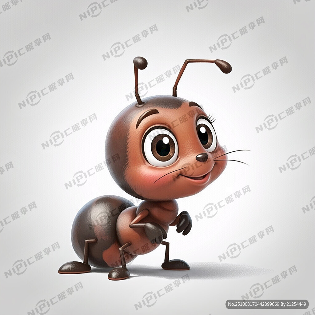 可爱的卡通蚂蚁