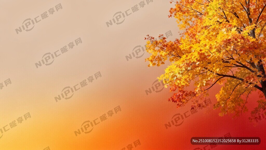 深秋初冬的PPT底色背景