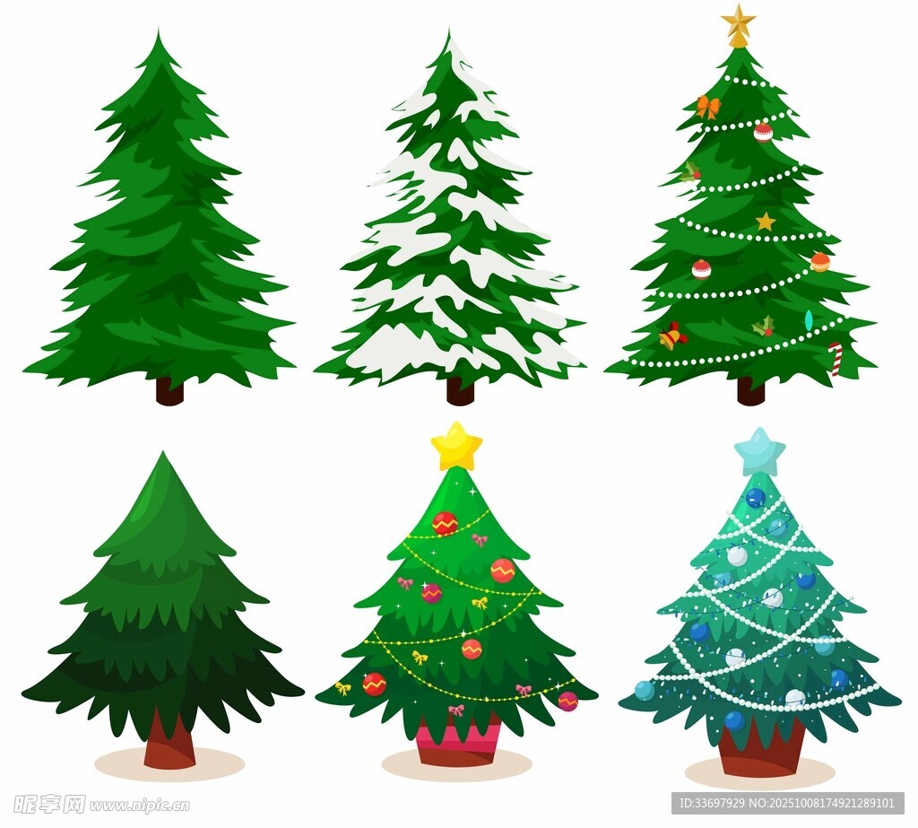 矢量圣诞树插画