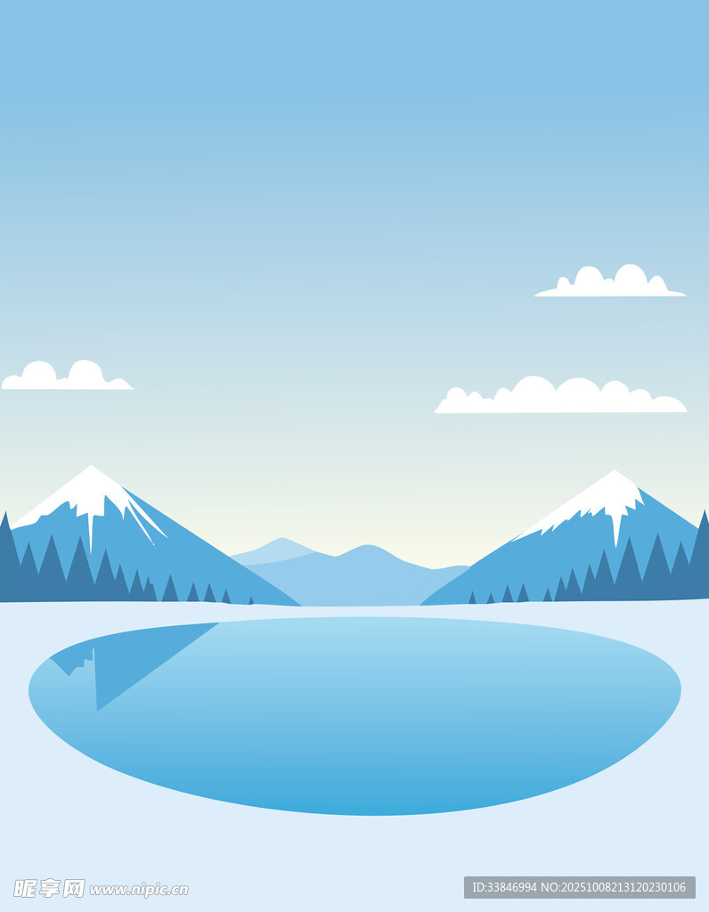 冬季背景插图