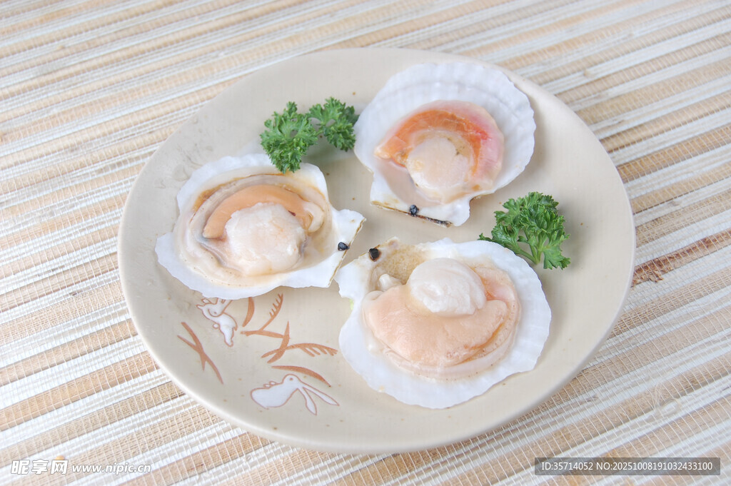美味扇贝摆盘
