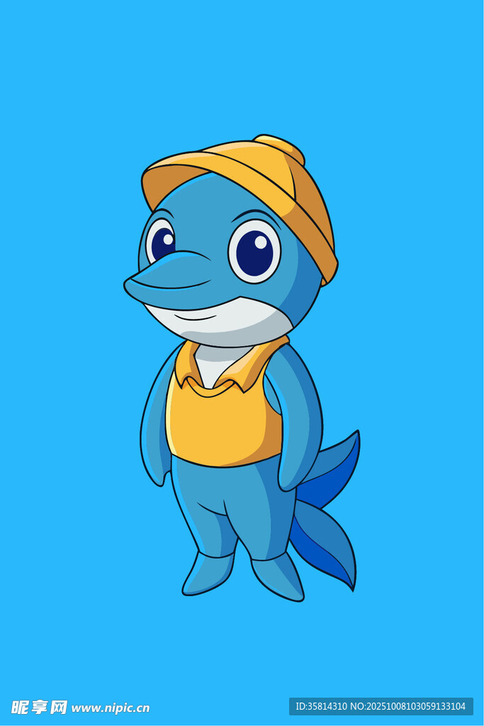 戴帽蓝衣小海怪