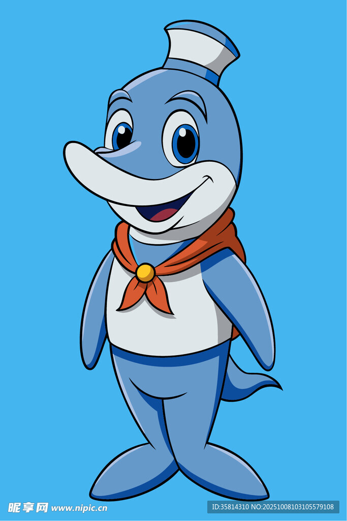 可爱海豚卡通形象