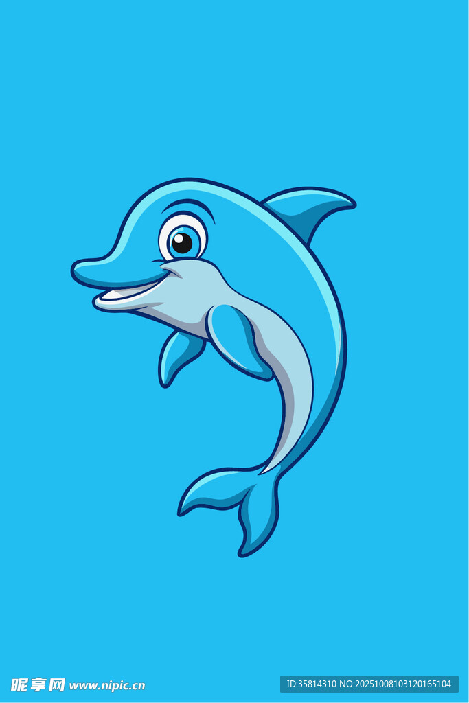 可爱海豚卡通形象