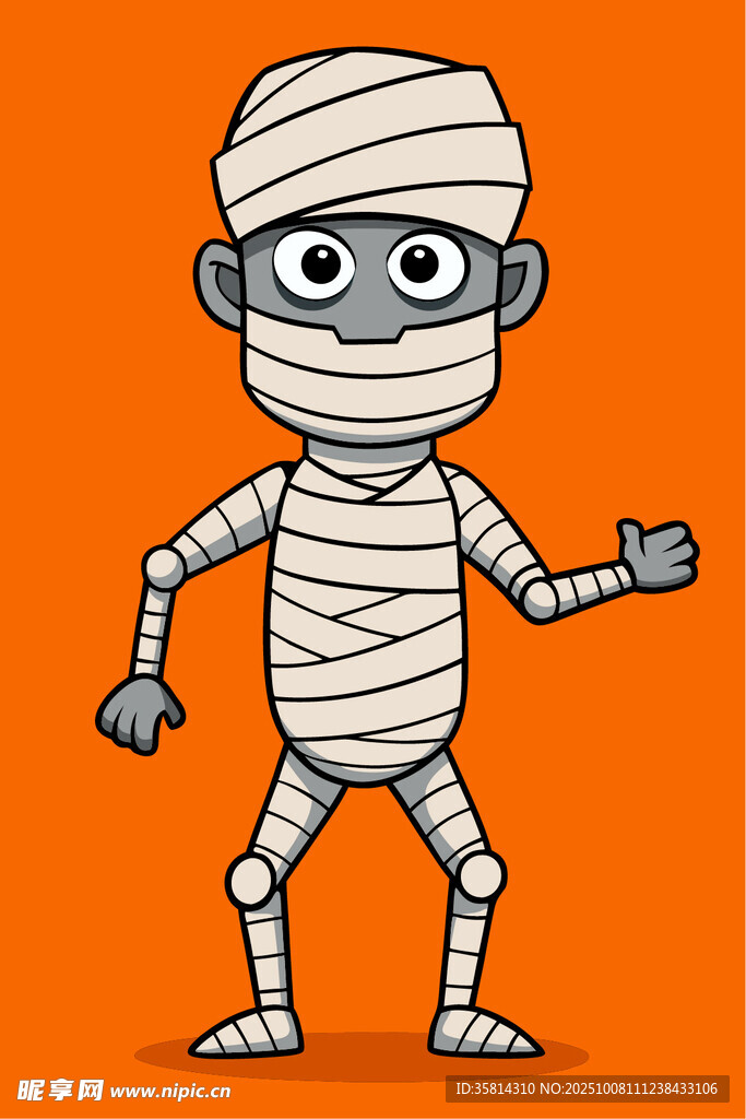 卡通木乃伊形象展示