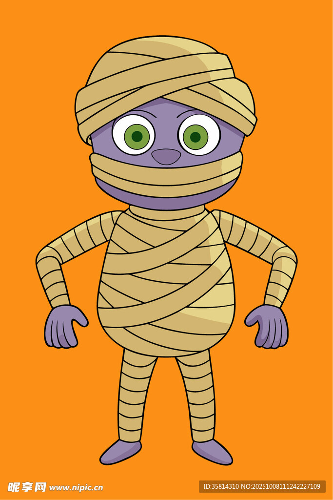 可爱的卡通木乃伊形象
