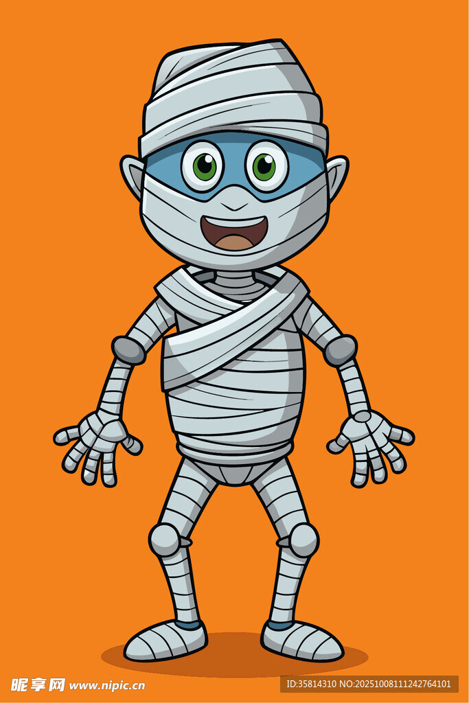 可爱卡通小木乃伊形象