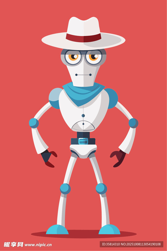 时尚装扮的机器人