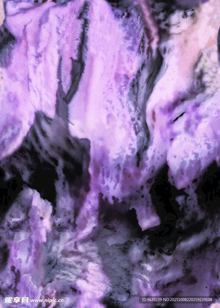 紫色梦幻岩石纹理画面