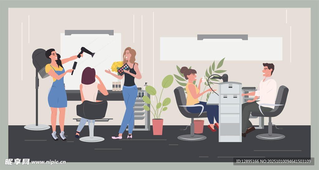 办公室内的多样工作场景