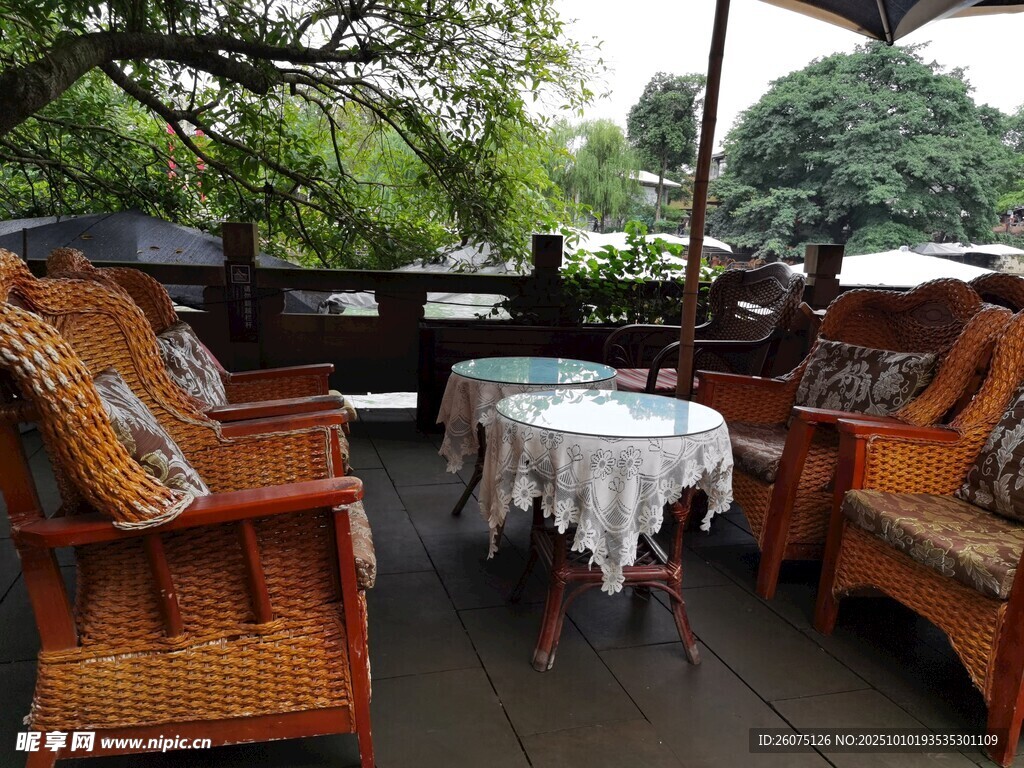 户外休闲藤制家具组合