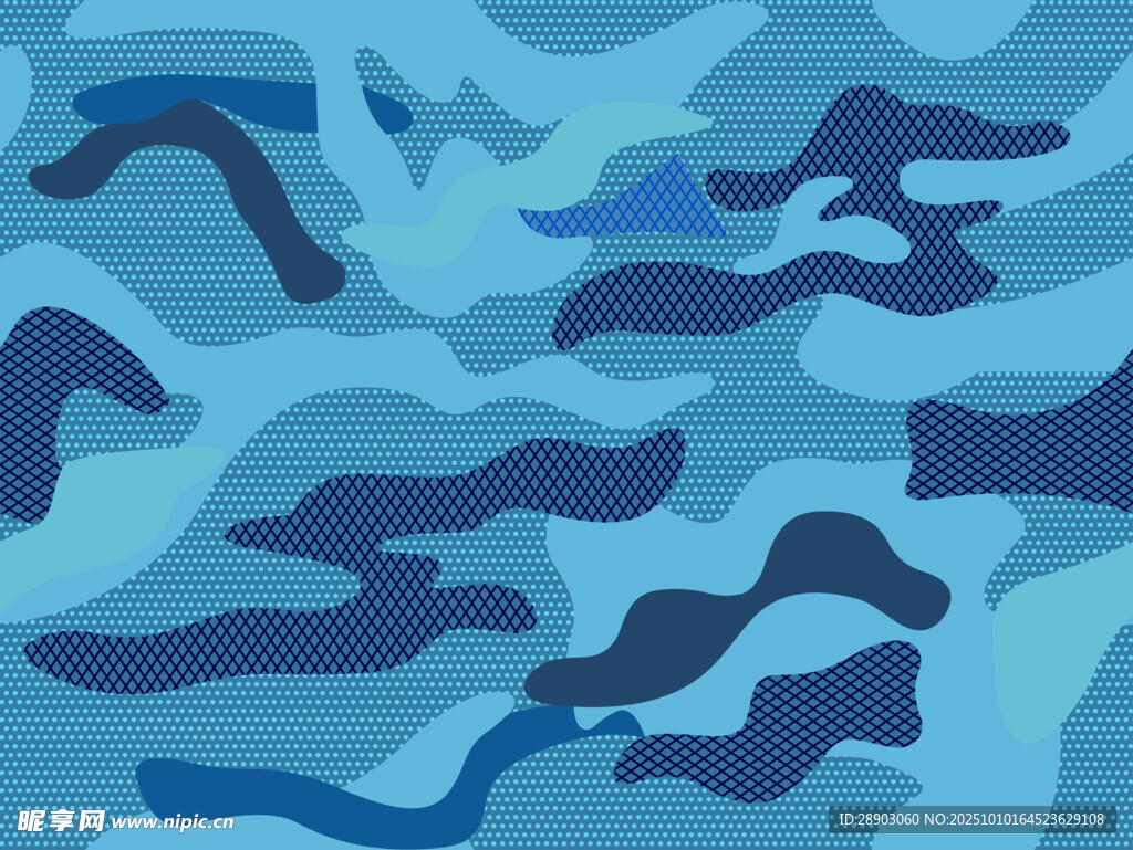 蓝色 迷彩 纹理 图案 设计