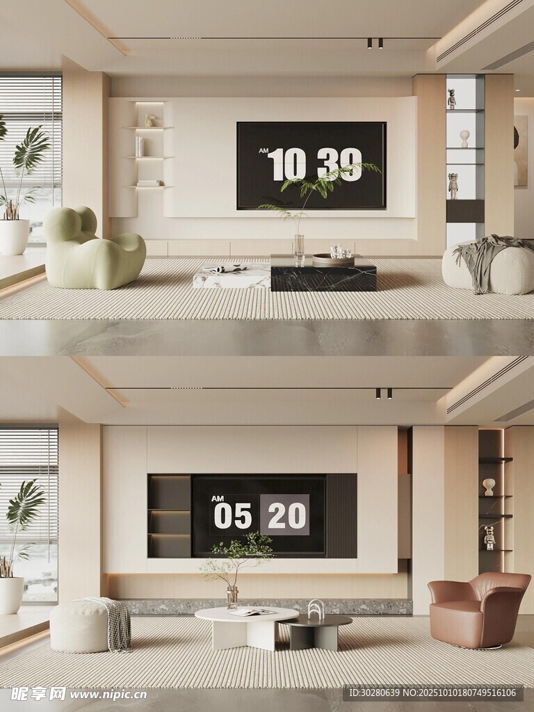 电视背景墙 客厅效果图 电视墙