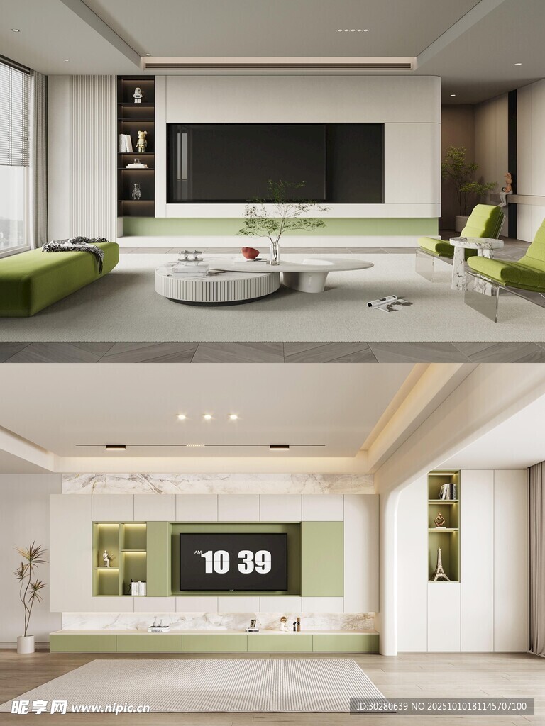 电视背景墙 客厅效果图 电视墙