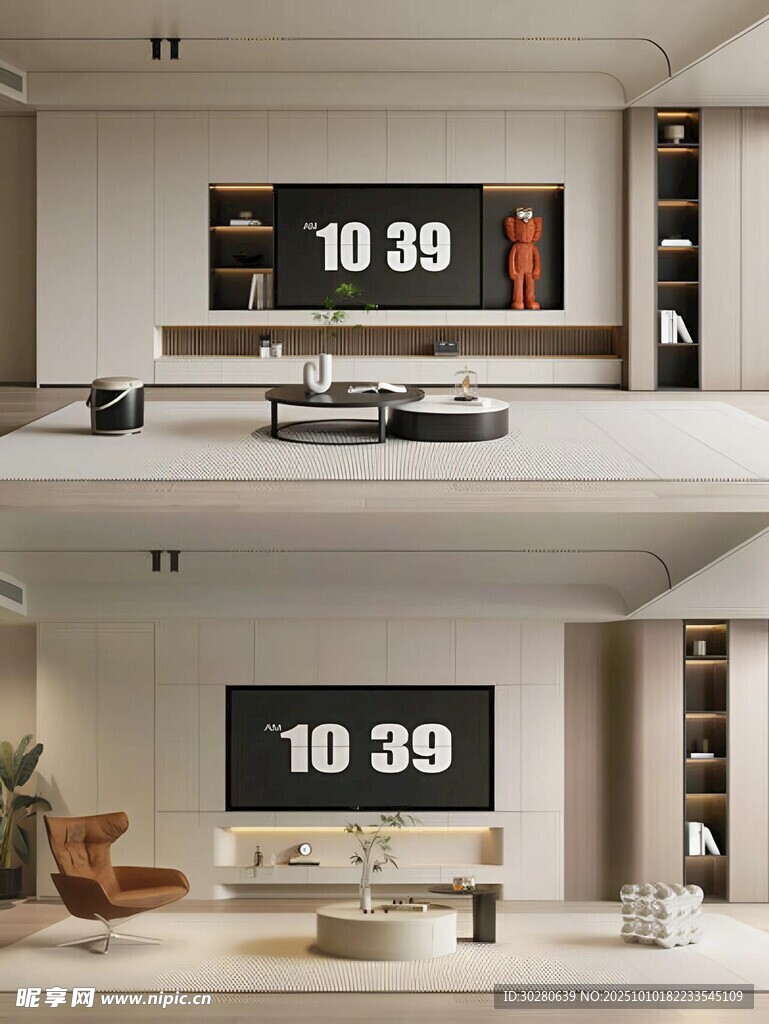 电视背景墙 客厅效果图 电视墙