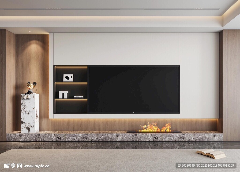 电视背景墙 客厅效果图 电视墙