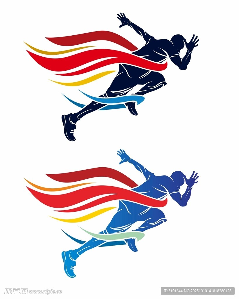 跑步运动员冲线