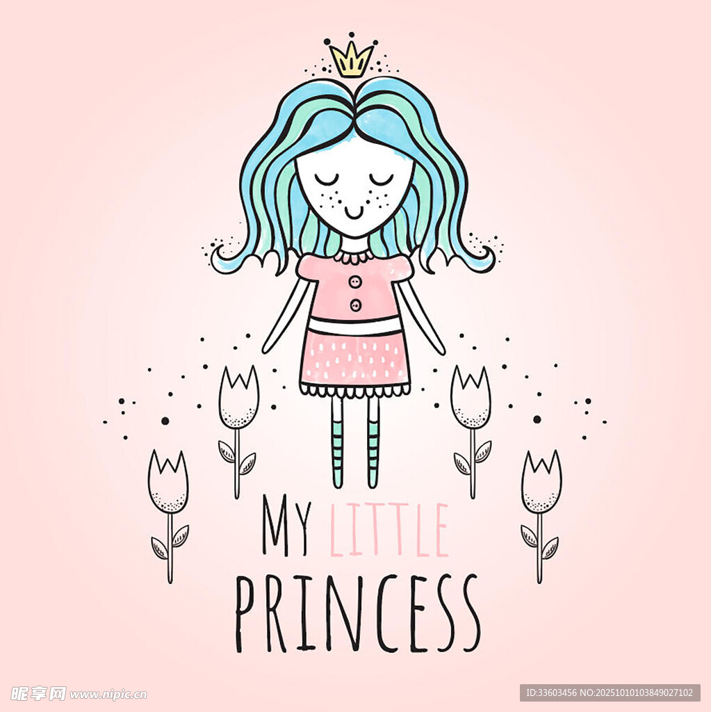 可爱小公主插画