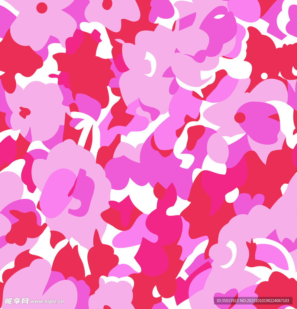 粉色系抽象花卉图案背景